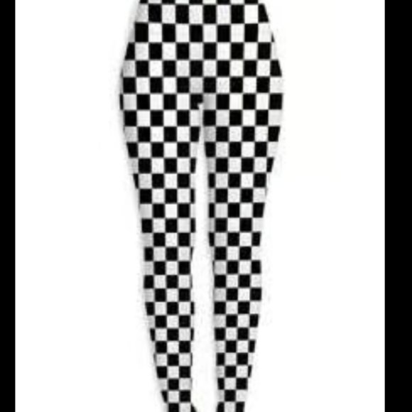 Checker Print Leggings - Picture 3 of 4
